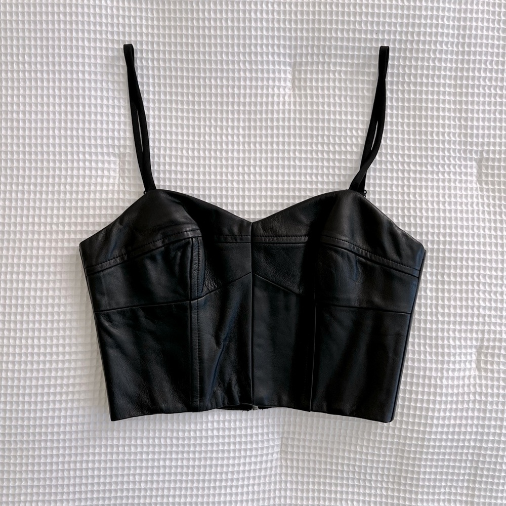 BCBGMAXAZRIA Leather Corset